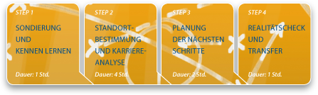 Grafik Ablauf der Karriereberatung